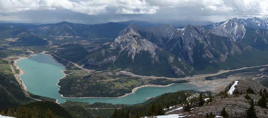 Mt. Baldy and Barrier Lake from Twin Towers (east peak)